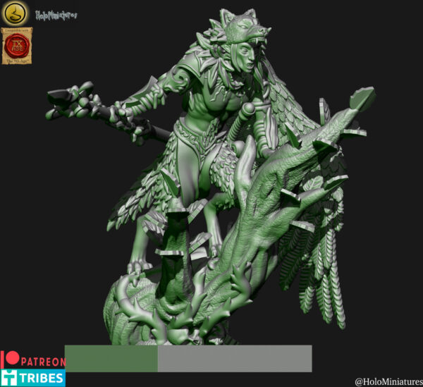Wood Elves Shapeshifter 3D Miniature HoloMiniatures