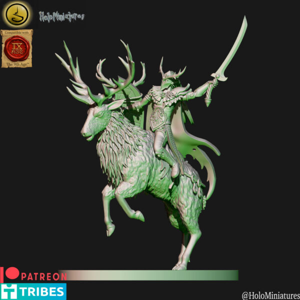 Wood Elves King's Hunters 3D Miniature HoloMiniatures - Image 2