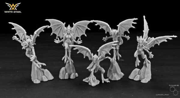 Harpies 3D Miniature White Angel - Image 2