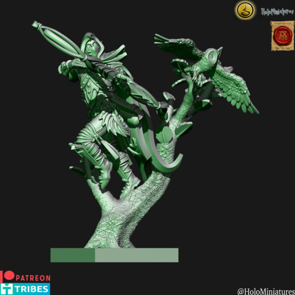 Wood Elf Pathfinder Lord 3D Miniature HoloMiniatures - Image 2