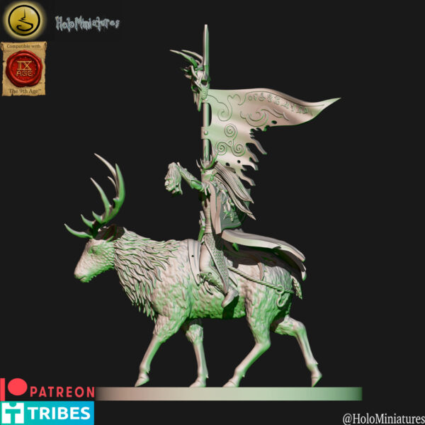 Wood Elves King's Hunters 3D Miniature HoloMiniatures - Image 3