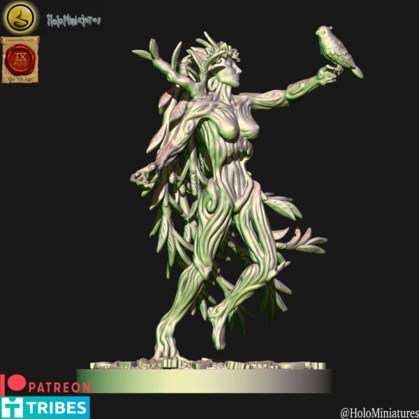 Wood Elf Dryad Unit 3D Miniature HoloMiniature - Image 3