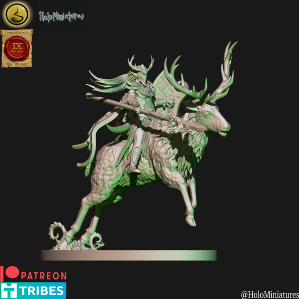 Wood Elves King's Hunters 3D Miniature HoloMiniatures - Image 4