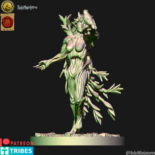 Wood Elf Dryad Unit 3D Miniature HoloMiniature - Image 4