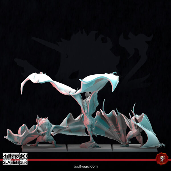 Great Bats 3D Miniature LastSword Miniatures - Image 3