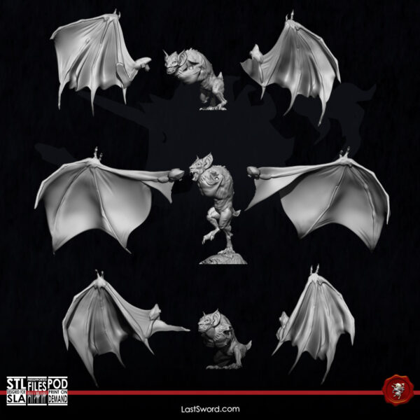 Great Bats 3D Miniature LastSword Miniatures - Image 4