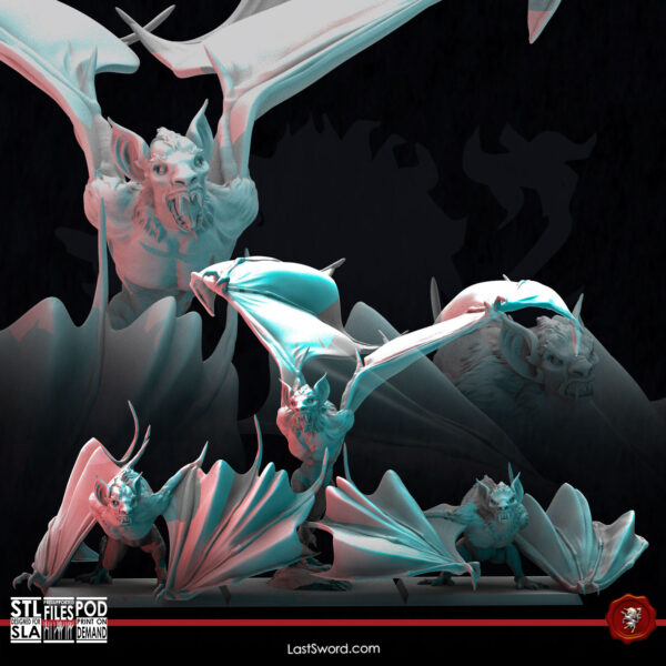 Great Bats 3D Miniature LastSword Miniatures