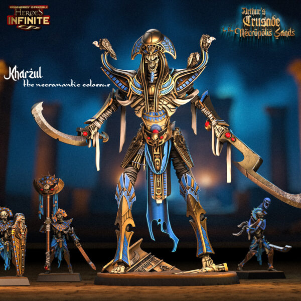 Kharzul The Necromantic Colossus 3D Miniature Heroes Infinite