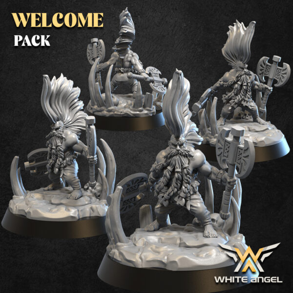 Legendary Dwarf 3D Miniature White Angel