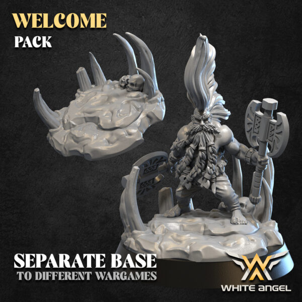 Legendary Dwarf 3D Miniature White Angel - Image 3