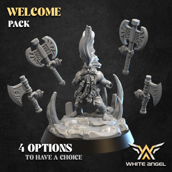 Legendary Dwarf 3D Miniature White Angel - Image 2